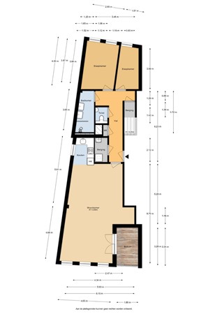 Floorplan - Rijnstraat 105A, 3441 BS Woerden